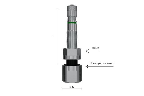 54MS TPMS Ventil bezdušový nákladný ALCOA pr. 9,7mm